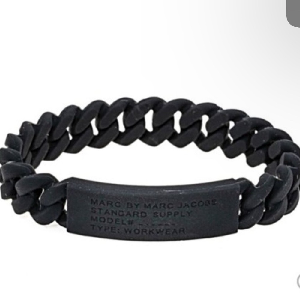 Marc by Marc Jacobs Black Chain Silicone Bracelet NWT